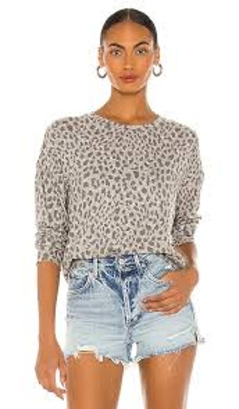 Sundry Animal Print  X-LARGE ( 4 ) Cozy Lightweight Sweatshirt Evereve Top